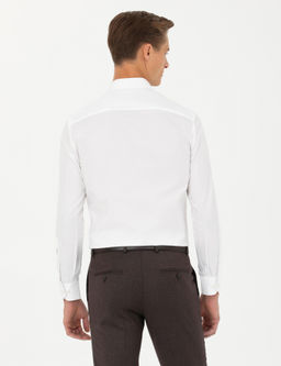 Белая приталенная рубашка с длинным рукавом - Cacharel фото 5