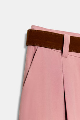 PANTAL?N PINZAS CINTUR?N / Rosa - Zara фото 8