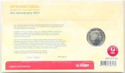20 центов 2011 года Австралия 10 лет Международному году волонтеров (в блистере с маркой)