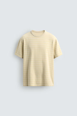 CAMISETA RAYAS LAVADO / Amarillo claro