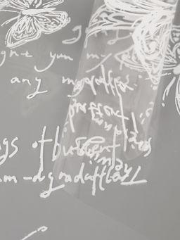 Плёнка для цветов «Бабочки», прозрачная/белая, 0.7×7.6 м, 40 мкм, 200 г