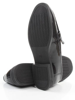 03-DEB17-3 BLACK Лоферы женские (натуральная кожа)