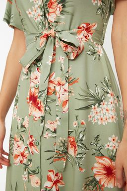 TRENDYOLMILLA Siyah Kusakl? Puantiyeli Maxi Viskon Dokuma Gomlek Elbise TWOSS19EL0094  фото 17