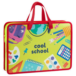 Папка на молнии с ручками А4 ArtSpace "Папка школьника" ширина 70мм (ПТЛ-14Л06205) пластик