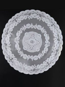 Салфетка сервировочная на стол «Цветущая», ажурная, 60×60 см, ПВХ, цвет белый
