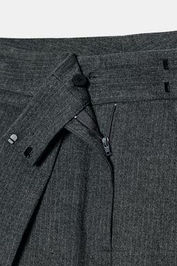 WIDE-LEG PINSTRIPE TROUSERS WITH DARTS ZW COLLECTION - Zara фото 7