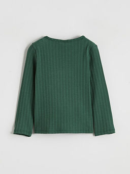 Bisiklet Yaka ?i?ekli K?z ?ocuk Ti??rt