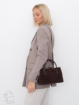 Сумка женская кожаная 7607PE coffee Polina&Eiterou фото 2
