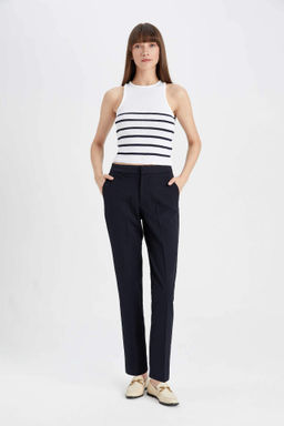 Klasik Chino Pantolon Normal Bel Siyah Basic Duz Cepli Bilek Boy - Defacto фото 3