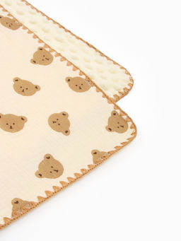 Плед «Этель. Медвежонок», 100×100 см, муслин двухслойный