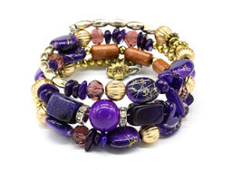 Браслет на пружинке Лето с агатом тонированным цв.зеленый Радуга камня  фото 7