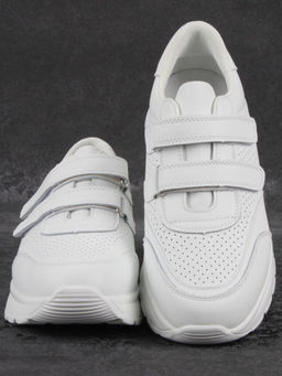 03-YH516-1 WHITE Кроссовки женские (натуральная кожа)