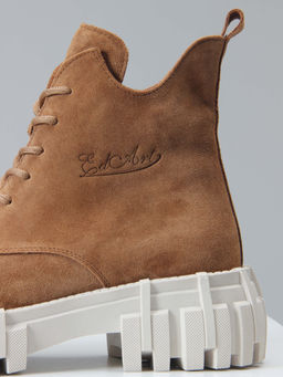 Ботинки 228.V.466be. светло-коричневый замша/Байка