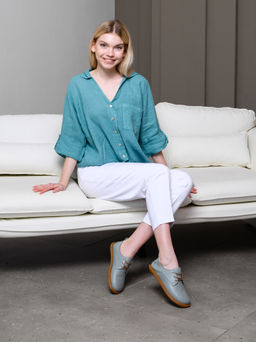 Туфли 181.ОКСЕbr.Лион авокадо+коричневый