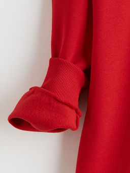 Oversize Kad?n Kal?n Sweatshirt Tunik