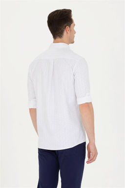 U. S. Polo Assn Мужская темно-синяя белая рубашка с принтом - U.s. polo assn фото 12