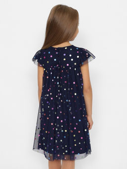 CRB wear/CWKG 63634-41 Платье для девочки,темно-синий/Ex.Cherubino  фото 4