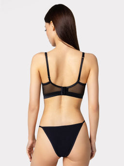 Бюстгальтер женский черный из сеточки черный в горошек 512509 - Mark formelle фото 6