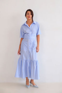 Martichelli Платье голубое в полоску  фото 5