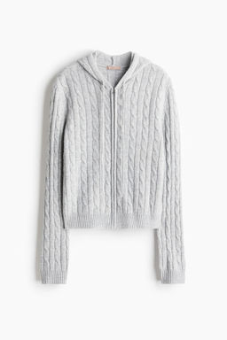 Chaqueta en punto trenzado con capucha - H&m фото 6