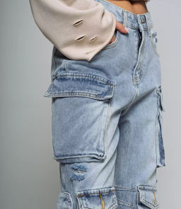 Джинсы #КТ3615, голубой