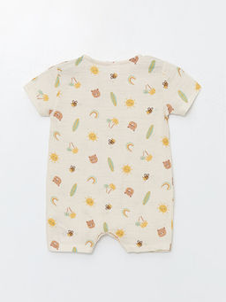 Bisiklet Yaka K?sa Kollu Bask?l? Erkek Bebek Tulum - Waikiki фото 2