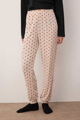 Siyah-Krem Kalpli Yumusak Tuse K?sl?k Orme Pijama Tak?m? THMAW26PT00020 - Trendyolmilla фото 9