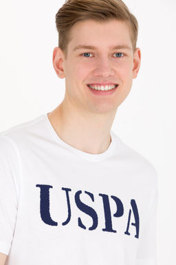 U. S. Polo Assn Мужская белая базовая футболка с круглым вырезом - U.s. polo assn фото 2