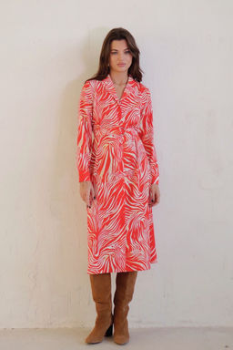 Платье-рубашка с английским воротником принт - Martichelli фото 141