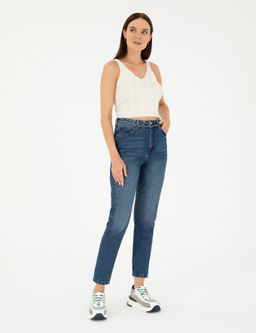 A__k Mavi Mom High Waist Fit Jean Pantolon