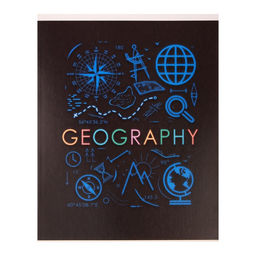 Тетрадь предметная СуперНеон, 48 листов в клетку География, обложка мелованный картон, блок офсет