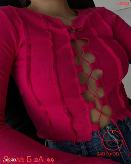 кофта на завязках укороченная