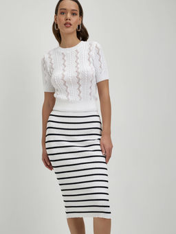 CONTE LDK 2336 Юбка женская white-black