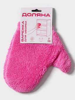 Варежка для уборки Доляна, 22×26 см, 40 г, двухсторонняя, мягкая, микрофибра