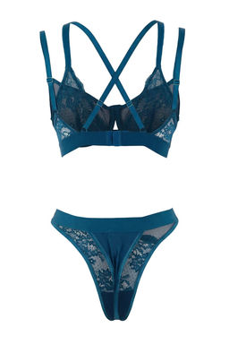 Siyah Dantel/Tul Capraz Baglama Detayl? Kaps?z Balenli Ic Camas?r? Tak?m? THMSS26CC00013 - Trendyolmilla фото 11