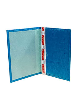 Обложка на паспорта из натуральной кожи, цвет синий - Greta фото 2