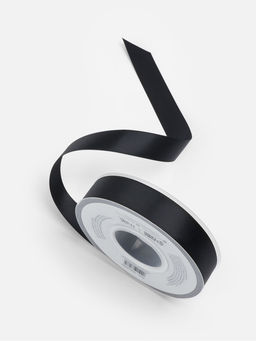 Лента атласная TEIRA, двухсторонняя, 20 мм, 25±1 м, чёрная №0030