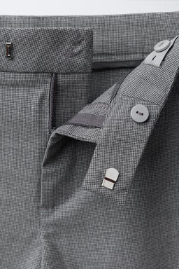 HERRINGBONE FLARED TROUSERS - Zara фото 3