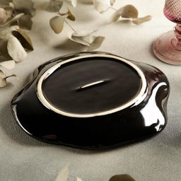 Блюдо сервировочное «Цветок», d=21.5 см, керамика, зелёное