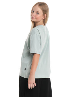 Футболка с принтом 22-7652 серо-голубой | черный - Mini maxi фото 2