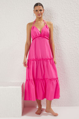 TRENDYOLMILLA Maxi Cizgili Dokuma F?rf?rl? Plaj Elbisesi TBESS24EL00091  фото 2