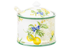 Сахарница 320 мл 9*9*10 см Лимоны + ложка, NEW BONE CHINA - Elan gallery фото 4