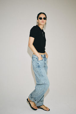JEANS ZW COLLECTION RELAXED TIRO BAJO / Azul - Zara фото 3