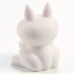 Игрушка пищащая Кот для собак, 8,5 см, белая - Пижон фото 4