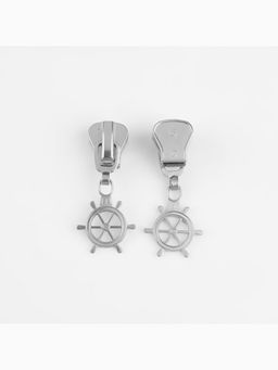 Бегунок для молнии «Трактор», №8, «Штурвал», 10 шт., цвет никель