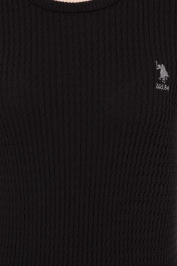 Женский черный базовый свитер с круглым вырезом Неожиданная скидка в корзине - U.s. polo assn фото 6