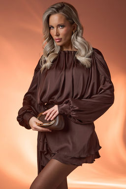 Платье Муза (шоколадный) - Эльза фото 27