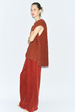 OVERSIZE TEXTURED KNIT VEST - Zara фото 3