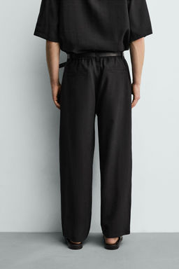 PANTAL?N FLUIDO PLIEGUES / Negro - Zara фото 3