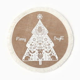 Набор сервировочных салфеток 4 штуки Merry bright цвет белый, 37*37 см